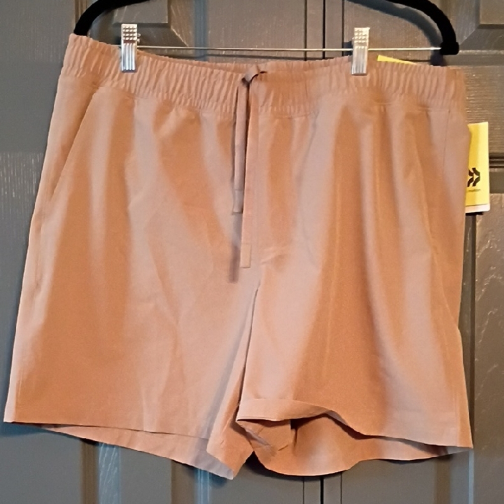 All in Motion Men's Tan Athletic Shorts